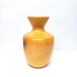 Turned Wood Bud Vase Rocky Mountain How's Your Aspen 5" Handcrafted Vintage USA